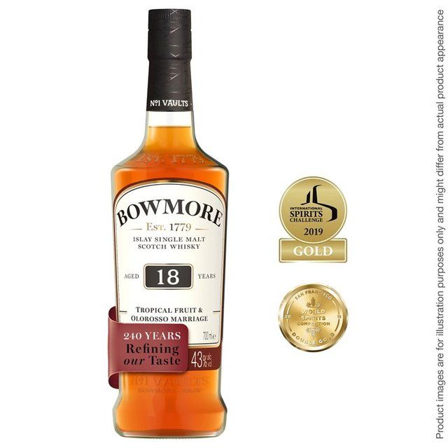 Bowmore 18 Year Old Single Malt Scotch Whisky   70cl