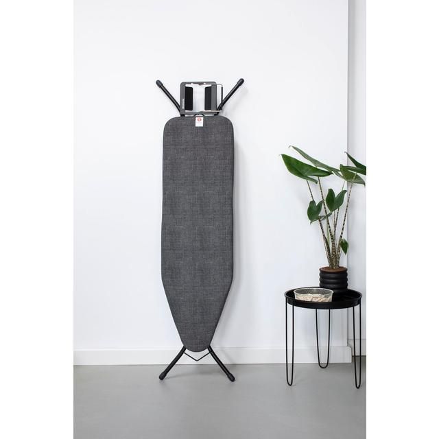 Brabantia 124cm x 38cm Denim Black Ironing Board Cover 2mm foam