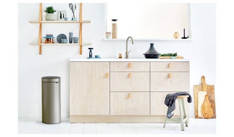 Brabantia 30 Litre Touch Top Waste Bin - Dark Grey