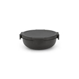 Brabantia Make &amp;amp; Take Salad Bowl 1.3L Dark Grey