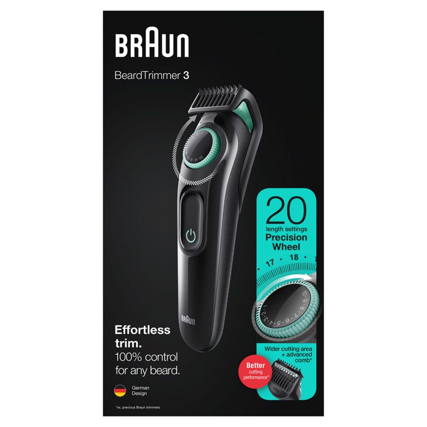 Braun Beard Trimmer BT3221 Men Beard Trimmer &amp;amp; Hair Clipper, 20 Length Settings