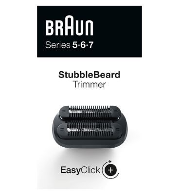 Braun EasyClick Stubble Beard Trimmer Attachment for Series 5, 6 and 7 Electric Shaver