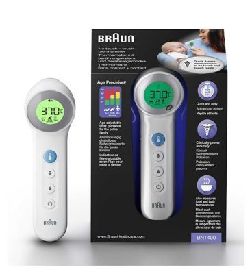 Braun No Touch Touch Thermometer with Age Precision, BNT400