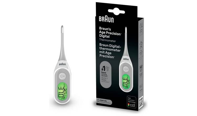 Braun PRT2000 Digital Stick Thermometer with Age Precision