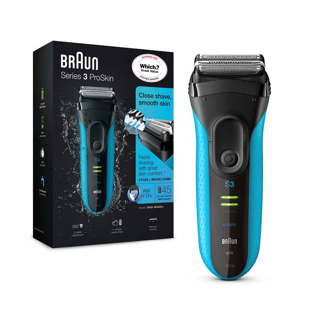 Braun Series 3 ProSkin Electric Shaver, Rechargable Wet & Dry Electric Razor - 3040s