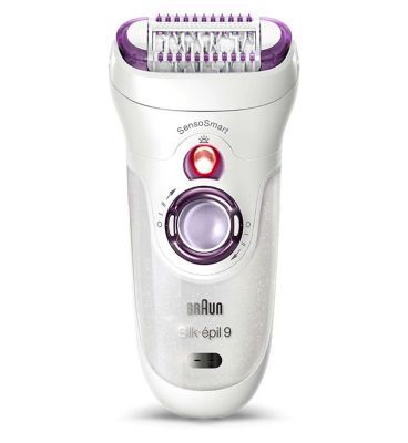 Braun Silk-&amp;eacute;pil 9, Epilator for Long-Lasting Hair Removal, Purple, 40 tweezers &amp;ndash; 9-690