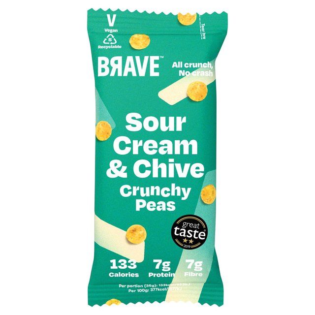 Brave Roasted Peas Sour Cream & Chive   35g