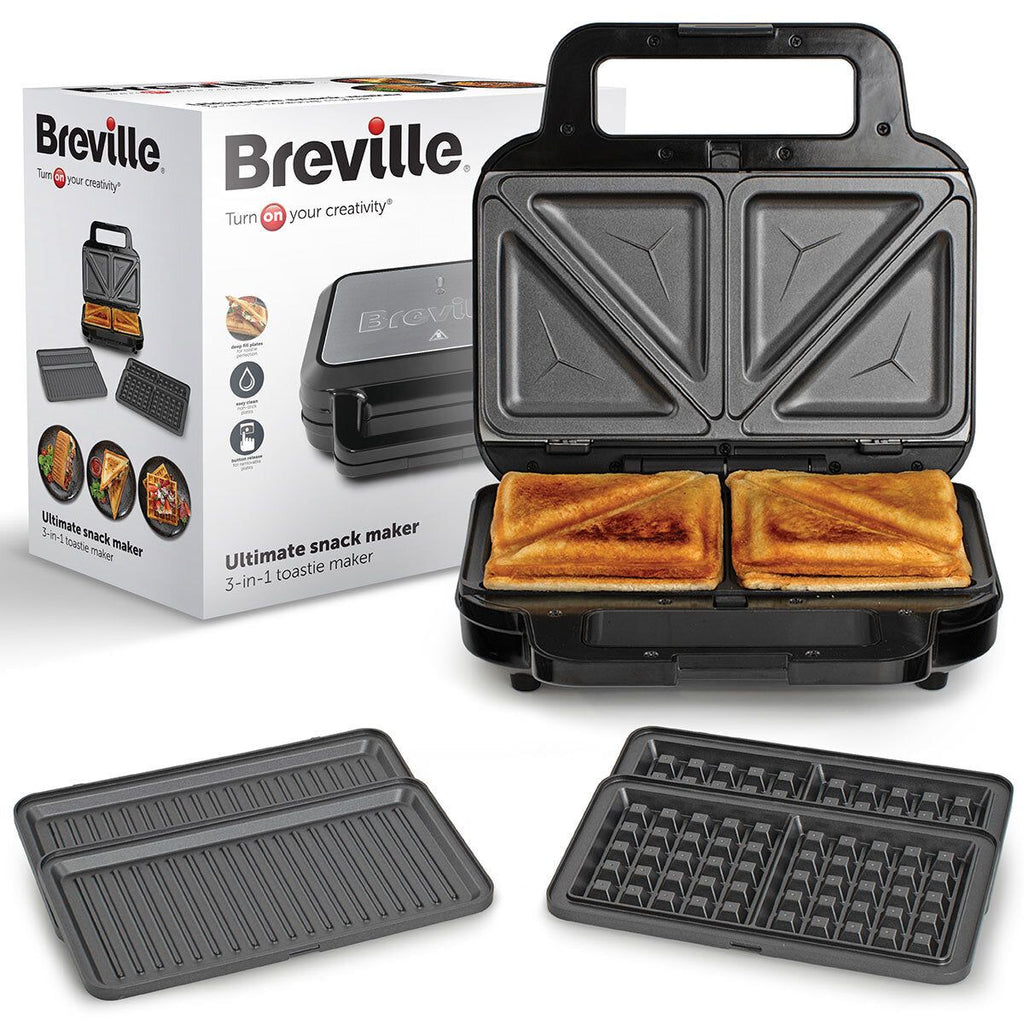 Breville 3 in 1 Sandwich, Waffle and Panini Maker, VST098