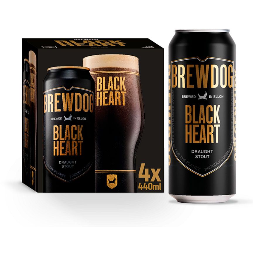 BrewDog Black Heart Draft Stout 4 x 440 ml