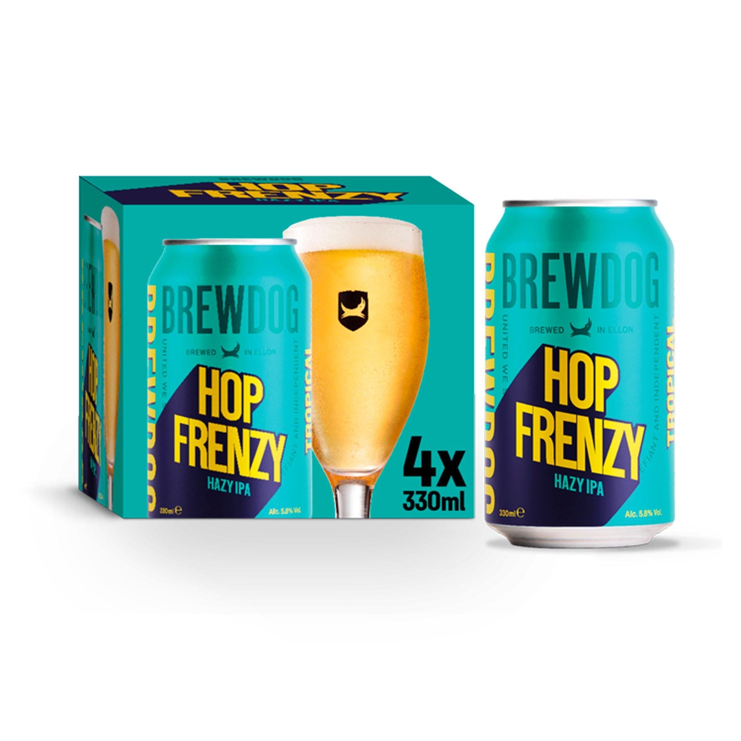 BrewDog Hop Frenzy Hazy IPA x4 330ml