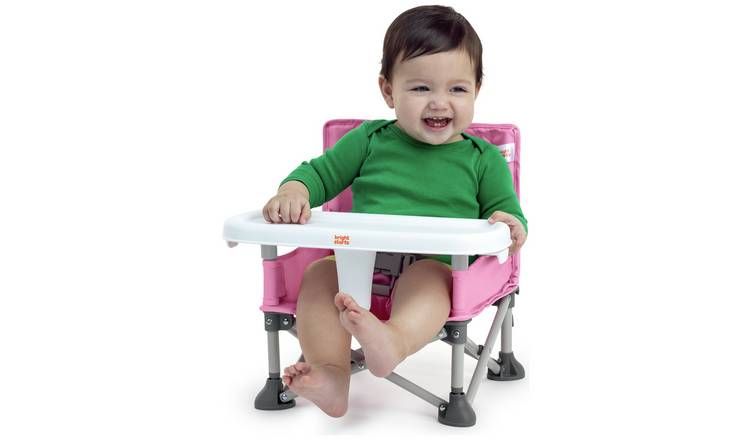 Bright Starts Pop N Sit Portable Feeding Booster Seat - Pink