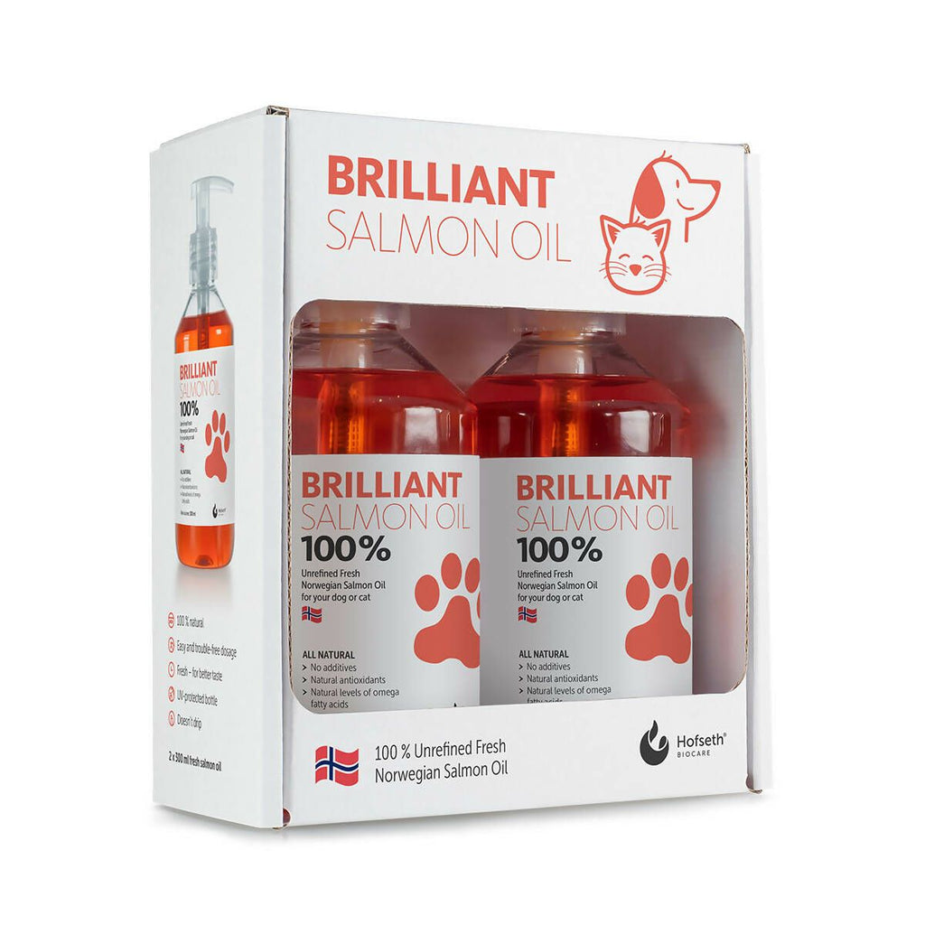 Brilliant 100% Salmon Oil For Pets, 2 x 300ml