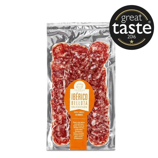 Brindisa Nitrate Free Spanish Salami Iberico Bellota Salchichon Slices   100g