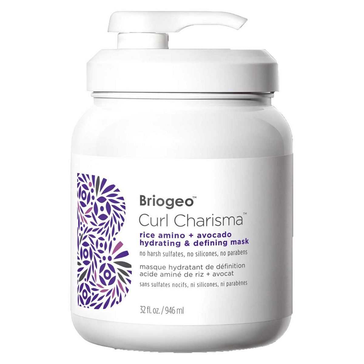 Briogeo Curl Charisma&amp;trade; Rice Amino + Avocado Hydrating &amp;amp; Defining Mask Jumbo 946ml