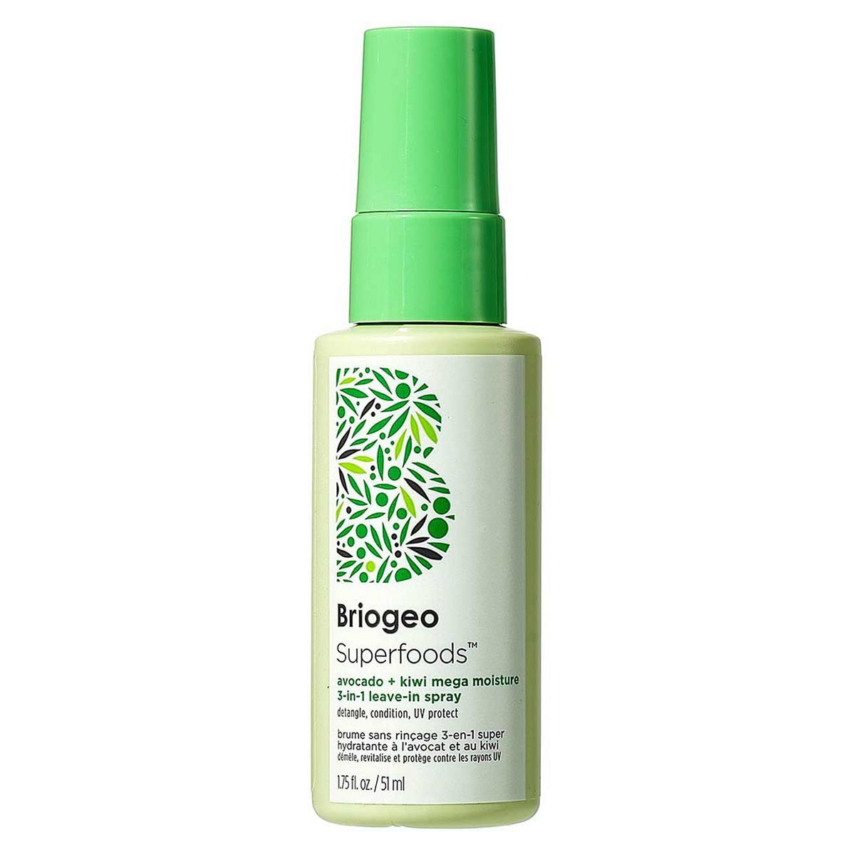 Briogeo Superfoods&amp;trade; Avocado + Kiwi Mega Moisture 3-in-1 Leave-In Spray Travel Size 51ml