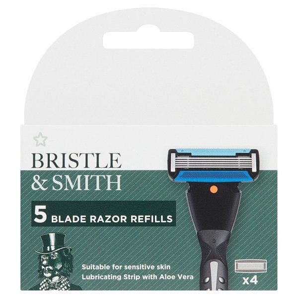 Bristle &amp;amp; Smith Five Razor Blade Refills x4