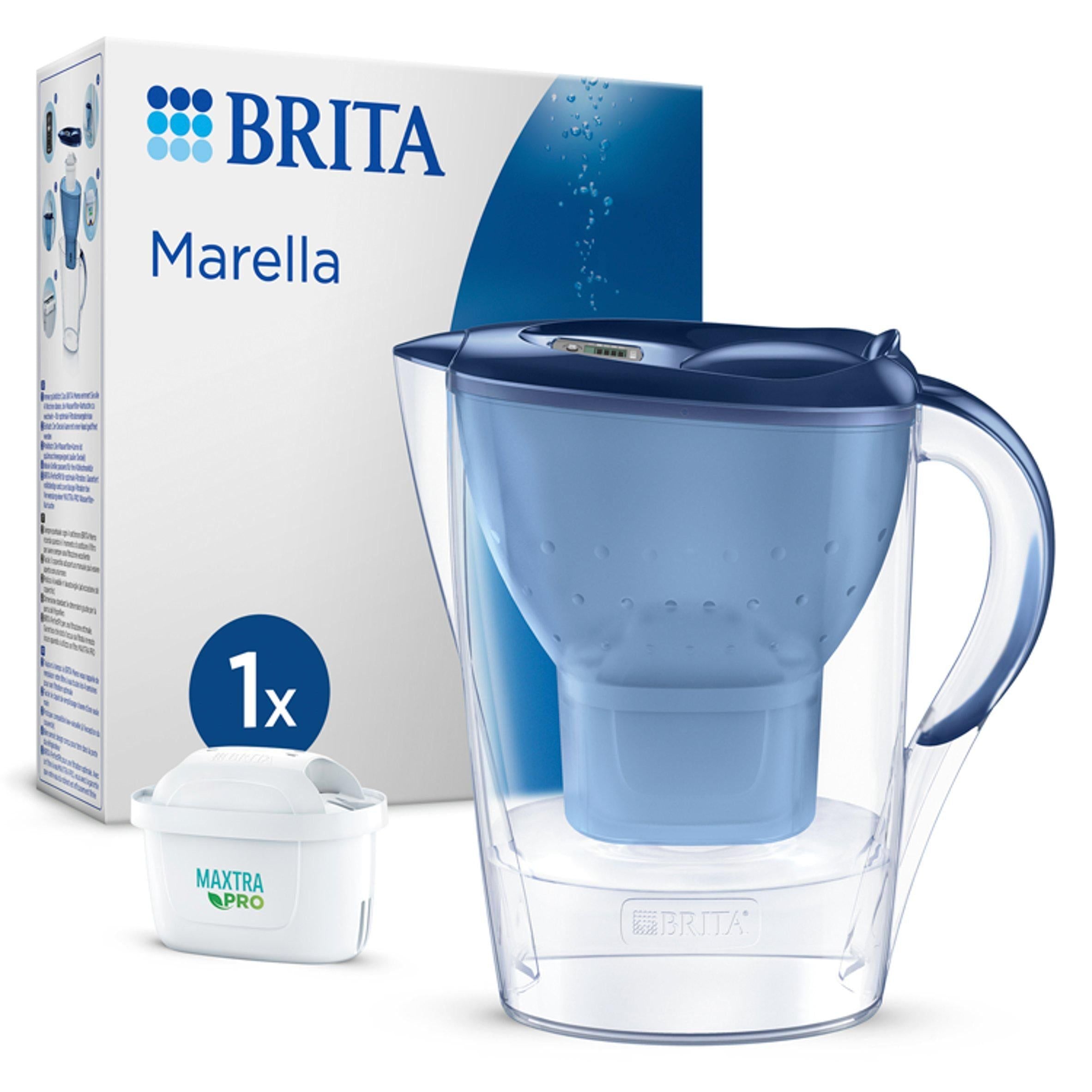 BRITA Marella Water Filter Jug Blue 2.4L