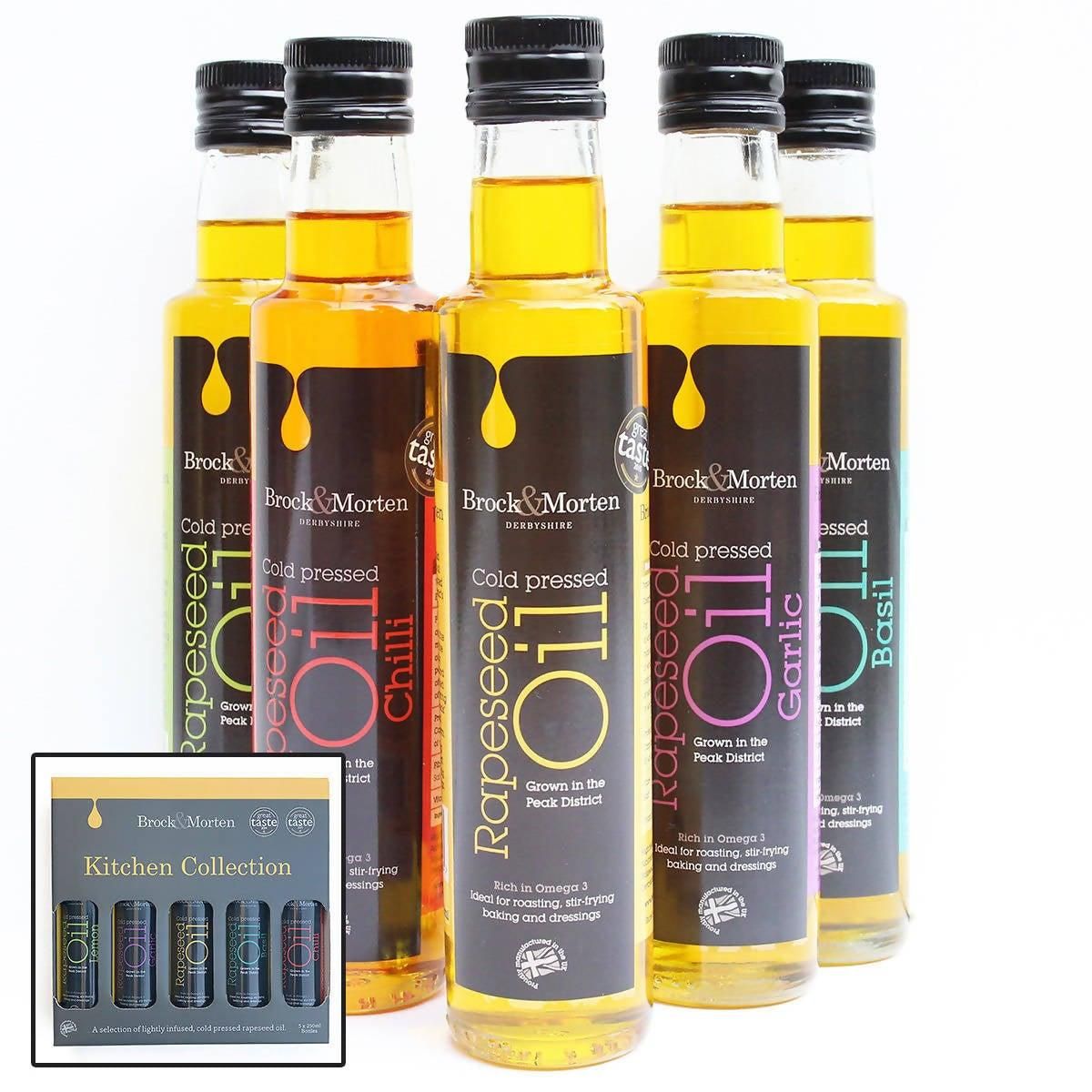 Brock &amp;amp; Morten Kitchen Collection Flavoured Rapeseed Oils Gift Pack, 5 x 250ml