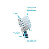 Brush-Baby KidzSonic Replacement Toothbrush Heads 3-6 Yrs   4 per pack