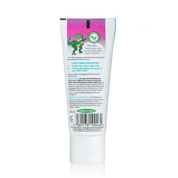 Brush Baby Mild Spearmint Dinosaur Kids Toothpaste 50 ml