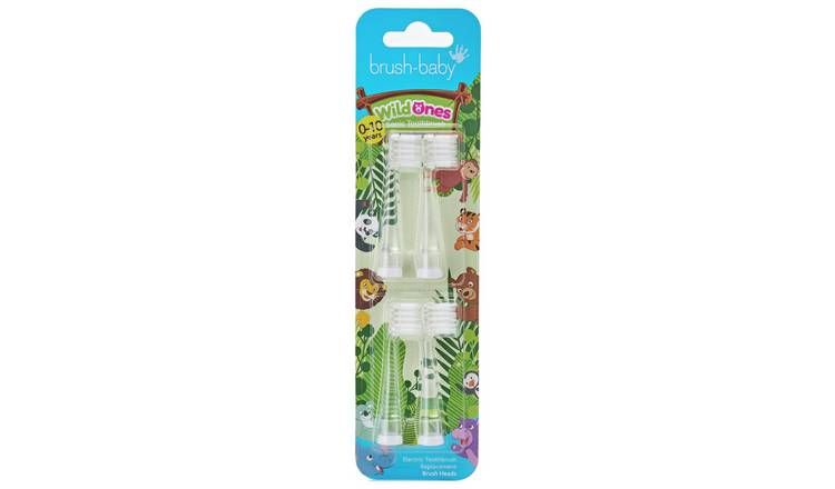 brush-baby WildOnes Electric Brush Heads - 4 Pack