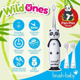 Brush Baby WildOnes&amp;trade; Panda Kids Rechargeable Toothbrush