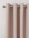 Brushed Eyelet Blackout Curtains - Blush, W117Cm Drop 137Cm