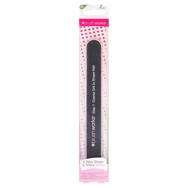 Brushworks 6 Sided Nail File - Shape &amp;amp; Shine