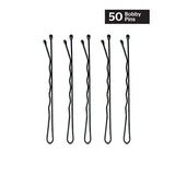 Brushworks Black Bobby Pins - 50 Pieces