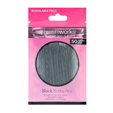 Brushworks Black Bobby Pins - 50 Pieces