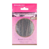 Brushworks Brown Bobby Pins - 50 Pieces