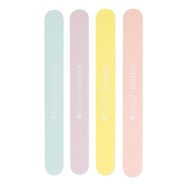 Brushworks Coloured Nail Files - 4 Pack