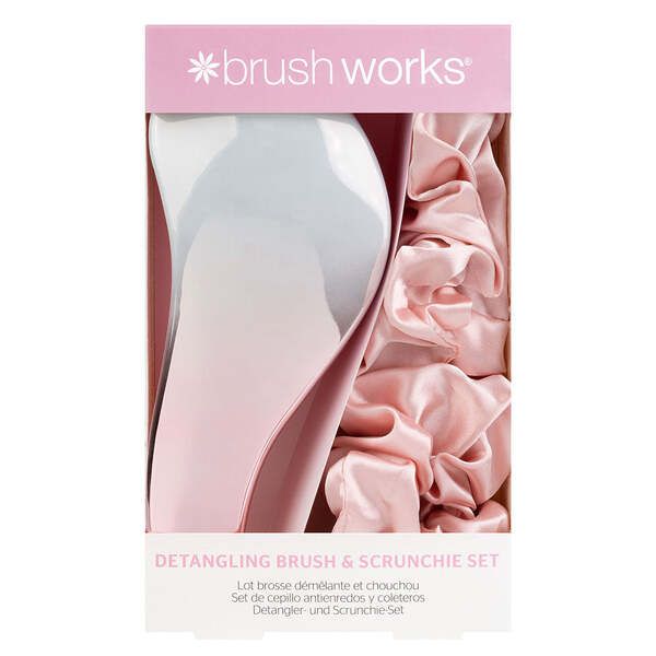 Brushworks Detangling Brush and Scrunchie Set