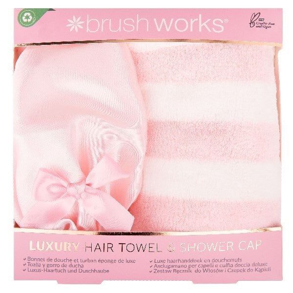 Brushworks Luxury Hair Towel &amp;amp; Shower Cap