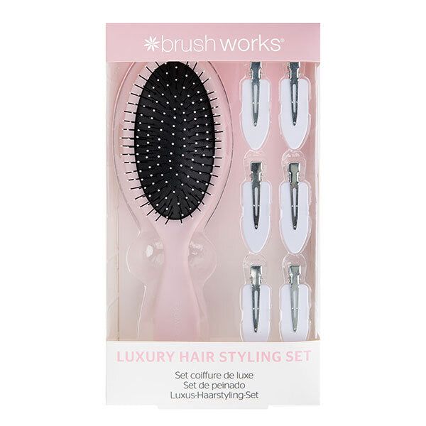 Brushworks Luxury Pink Hair Styling Set