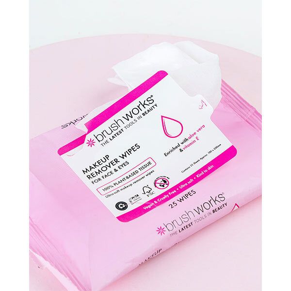 Brushworks Makeup Remover Wipes - 25 Sheets