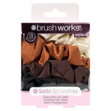 Brushworks Natural Satin Scrunchies