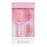 Brushworks Paddle Brush and Claw Clips