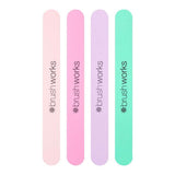 Brushworks Pastel Coloured Nail Files - 4 Pack