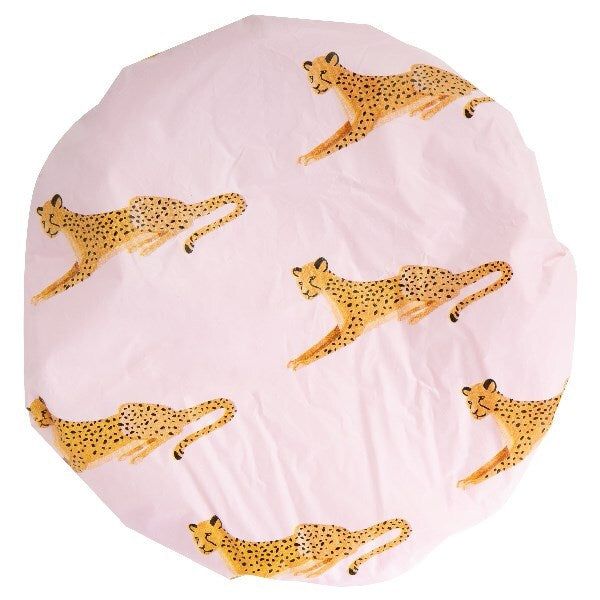 Brushworks Reversible Shower Cap - Leopard Pattern