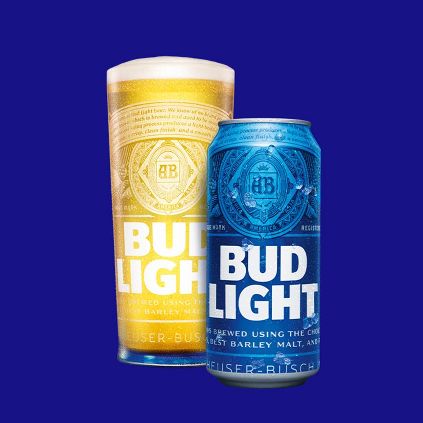 Bud Light Lager Beer Cans Fridge Pack