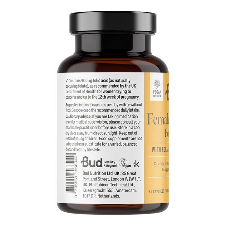 Bud Nutrition Female Fertility Formula 60 Capsules