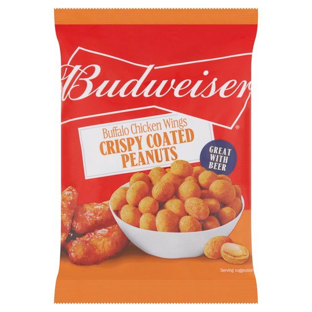 Budweiser Buffalo Chicken Wings Crispy Coated Peanuts   150g