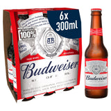 Budweiser Lager Beer Bottles 6x300ml