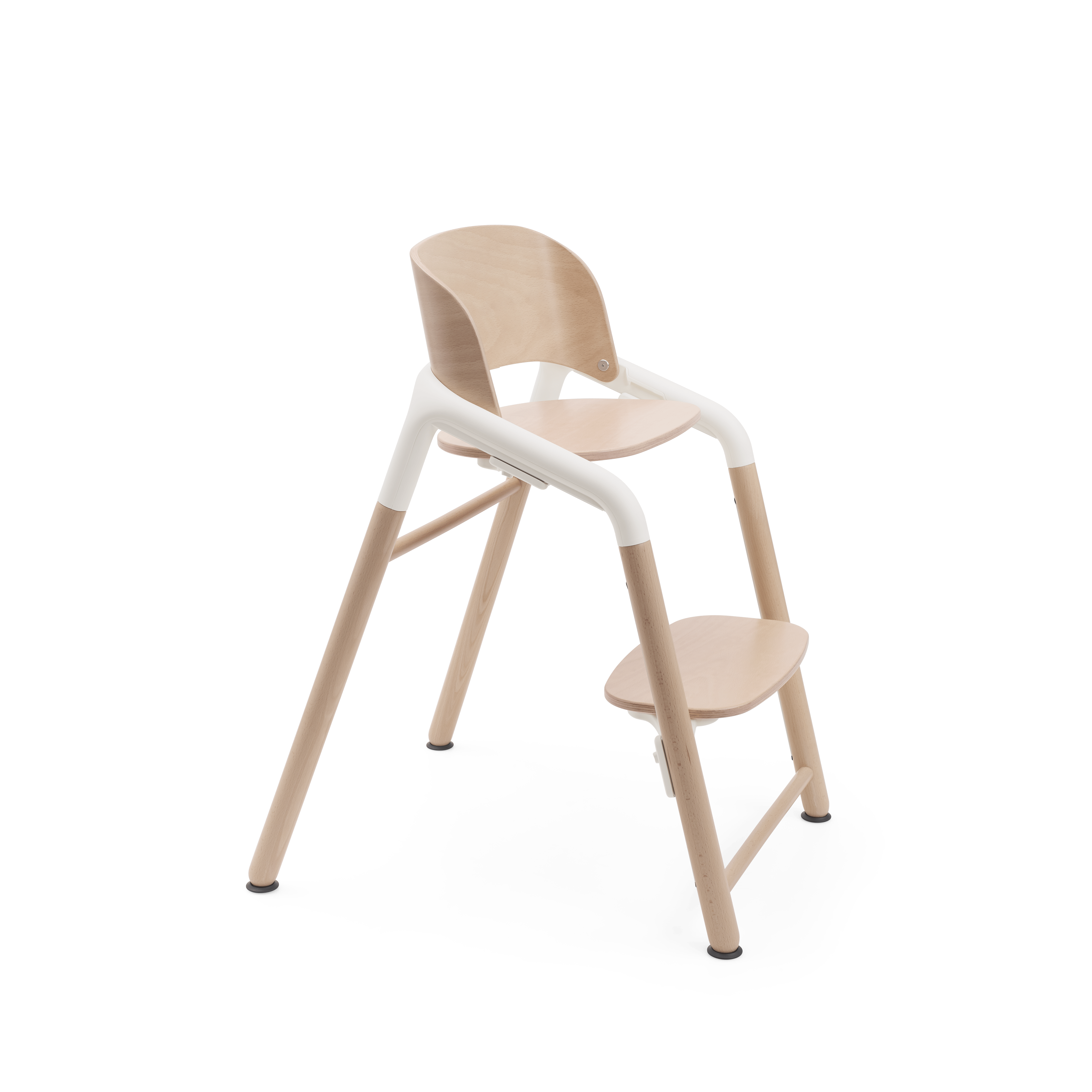 Bugaboo Giraffe highchair base neutral wood white, imported from the UK