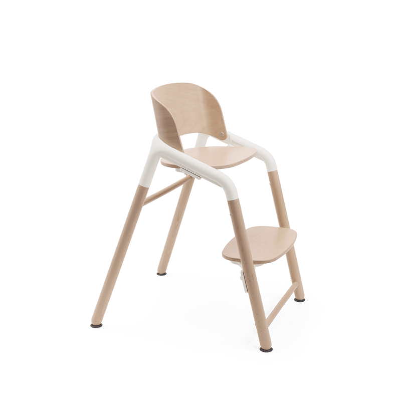 Bugaboo Giraffe highchair base neutral wood white, imported from the UK