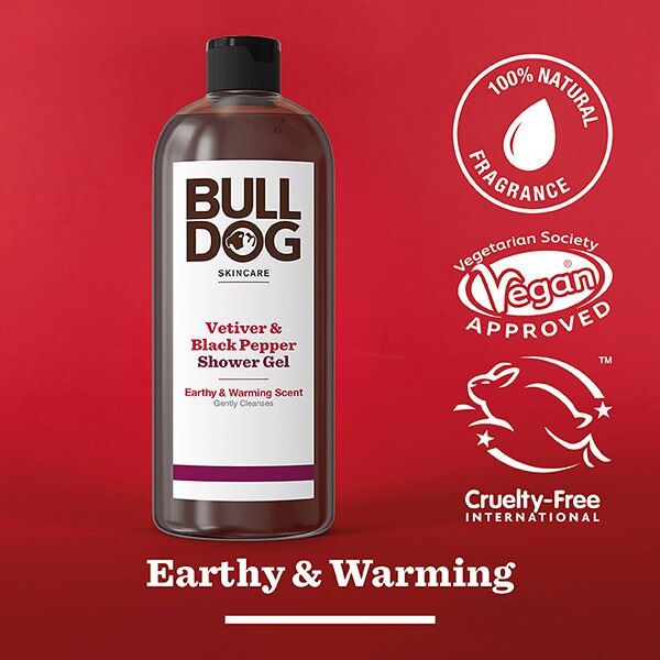 Bulldog Black Pepper and Vetiver Shower Gel 500ml