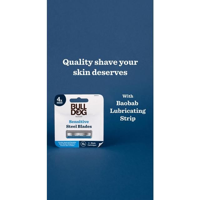 Bulldog Skincare - Sensitive Steel Razor Blades   4 per pack