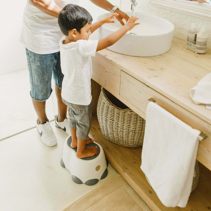 Bumbo step stool in slate grey for toddlers - British product