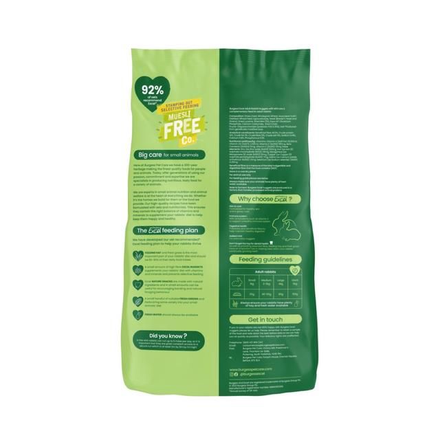 Burgess Excel Rabbit Adult Food with Mint   10kg